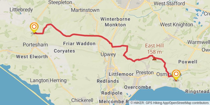 Dorset Loop from North Haven Point stage 12 Map