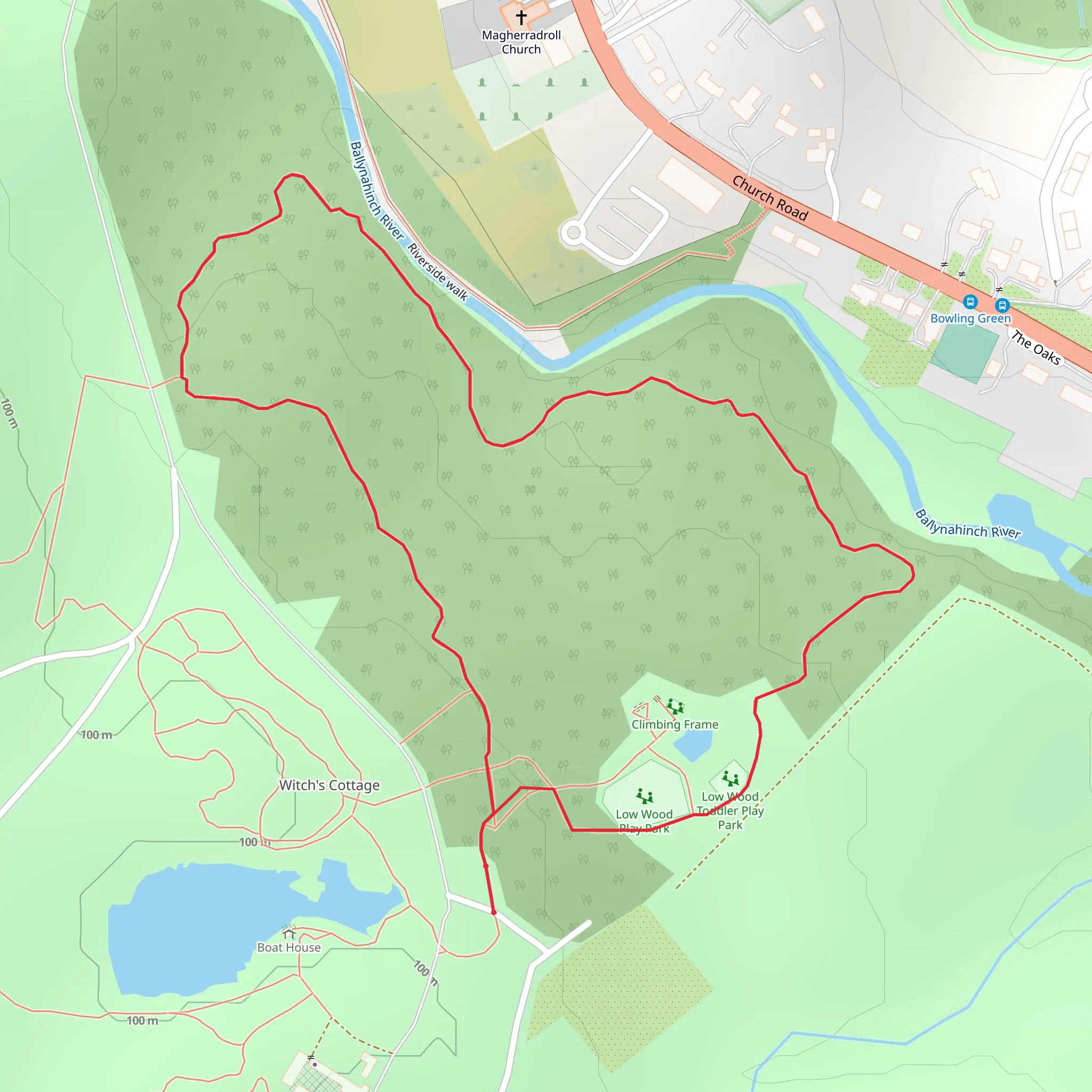 Montalto Estate Woodland Trail mobile static map