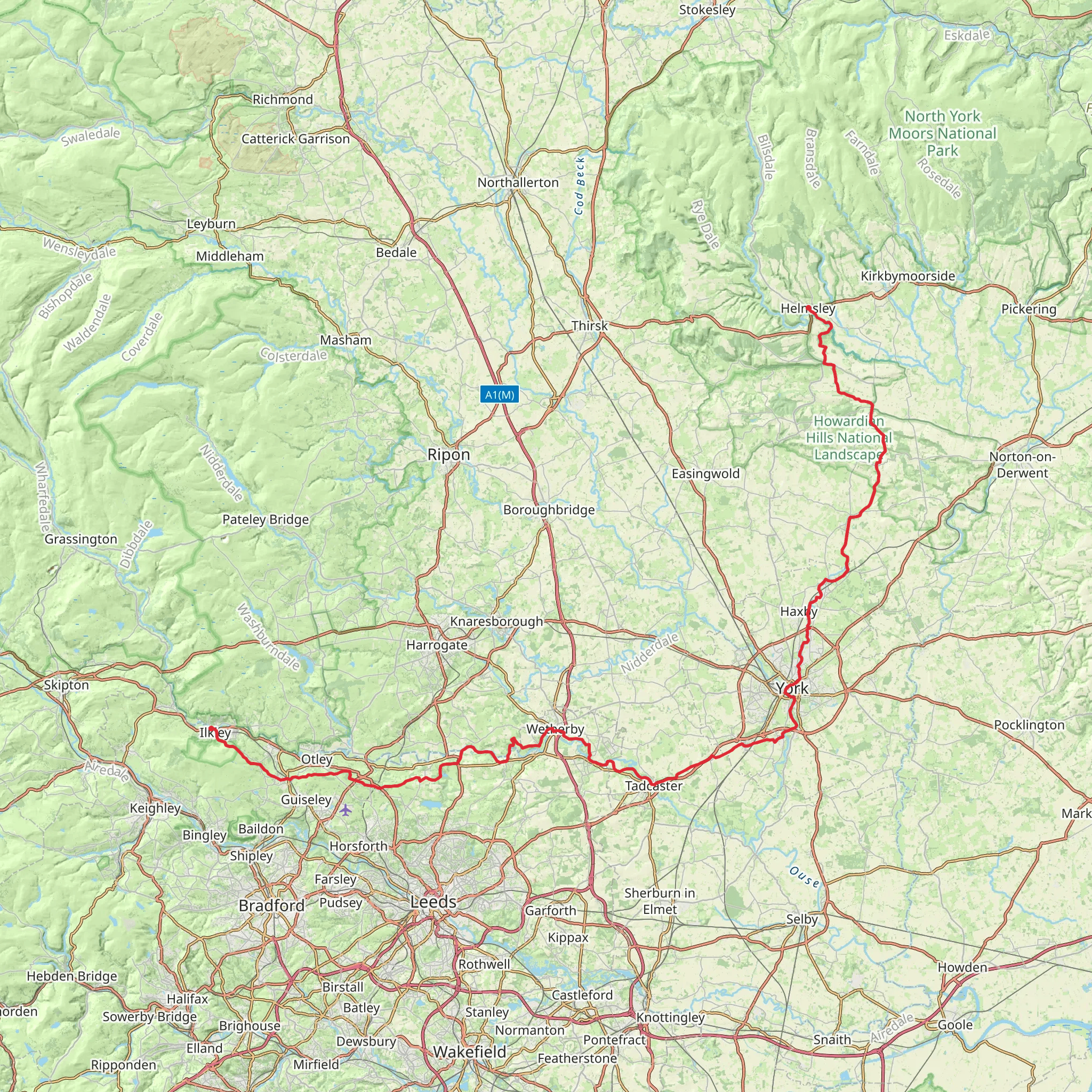 Ebor Way mobile static map