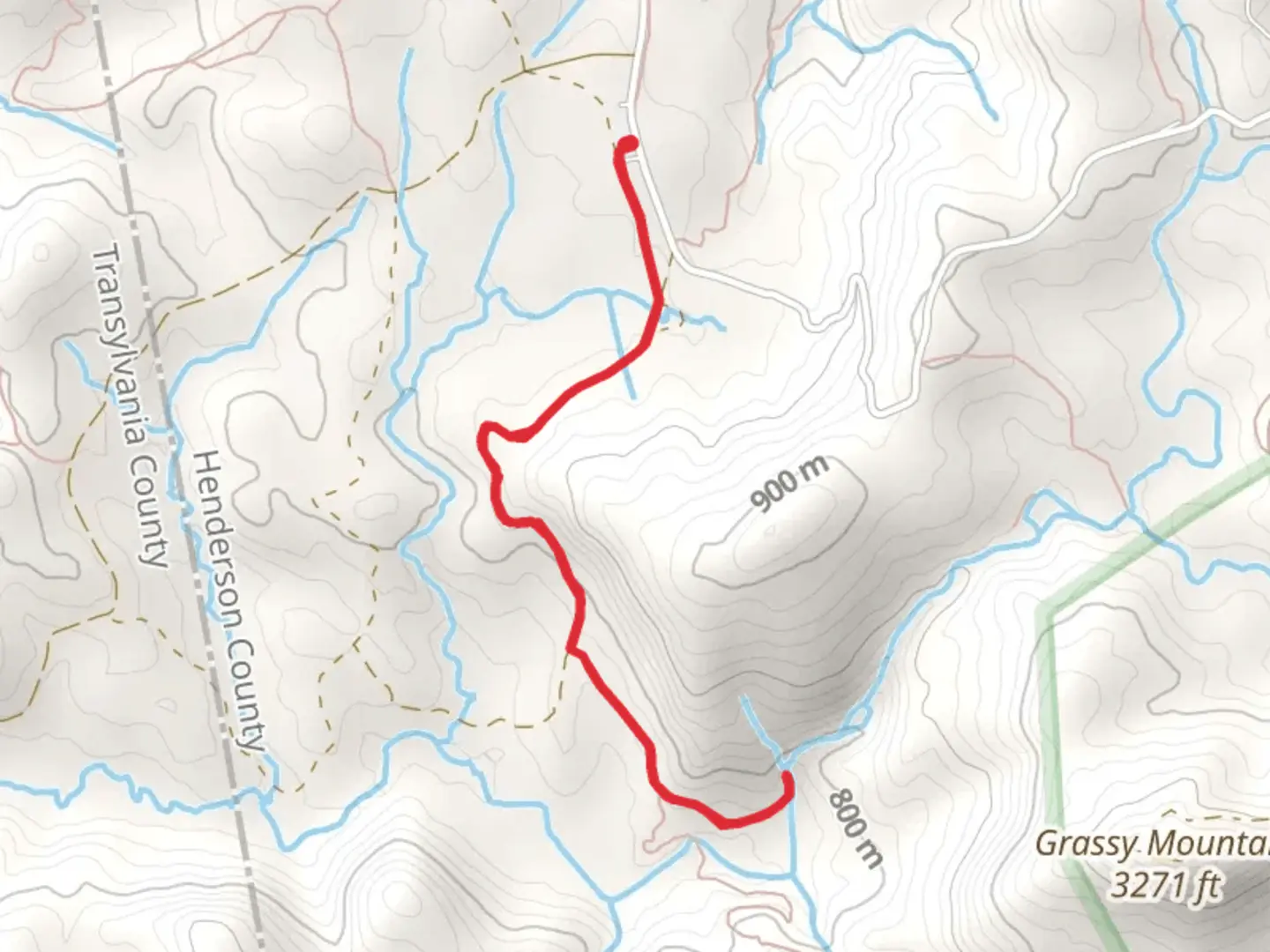 An image depicting the trail Wintergreen Falls Trail and its surrounding area.