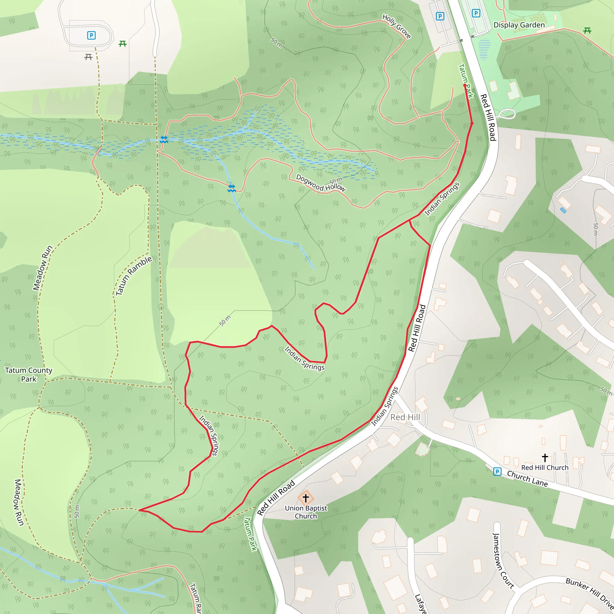 Indian Springs Loop mobile static map