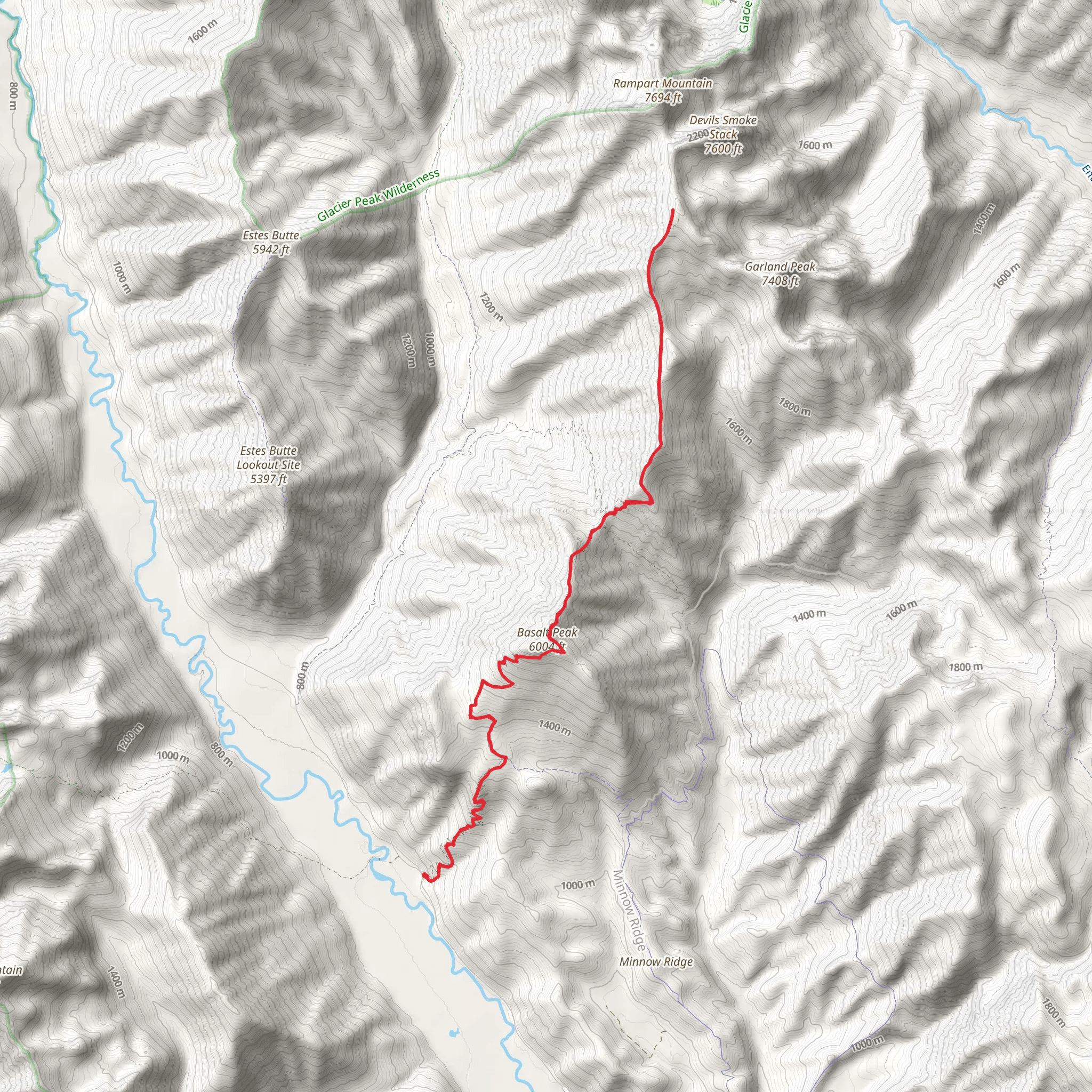 Basalt Ridge Trail mobile static map