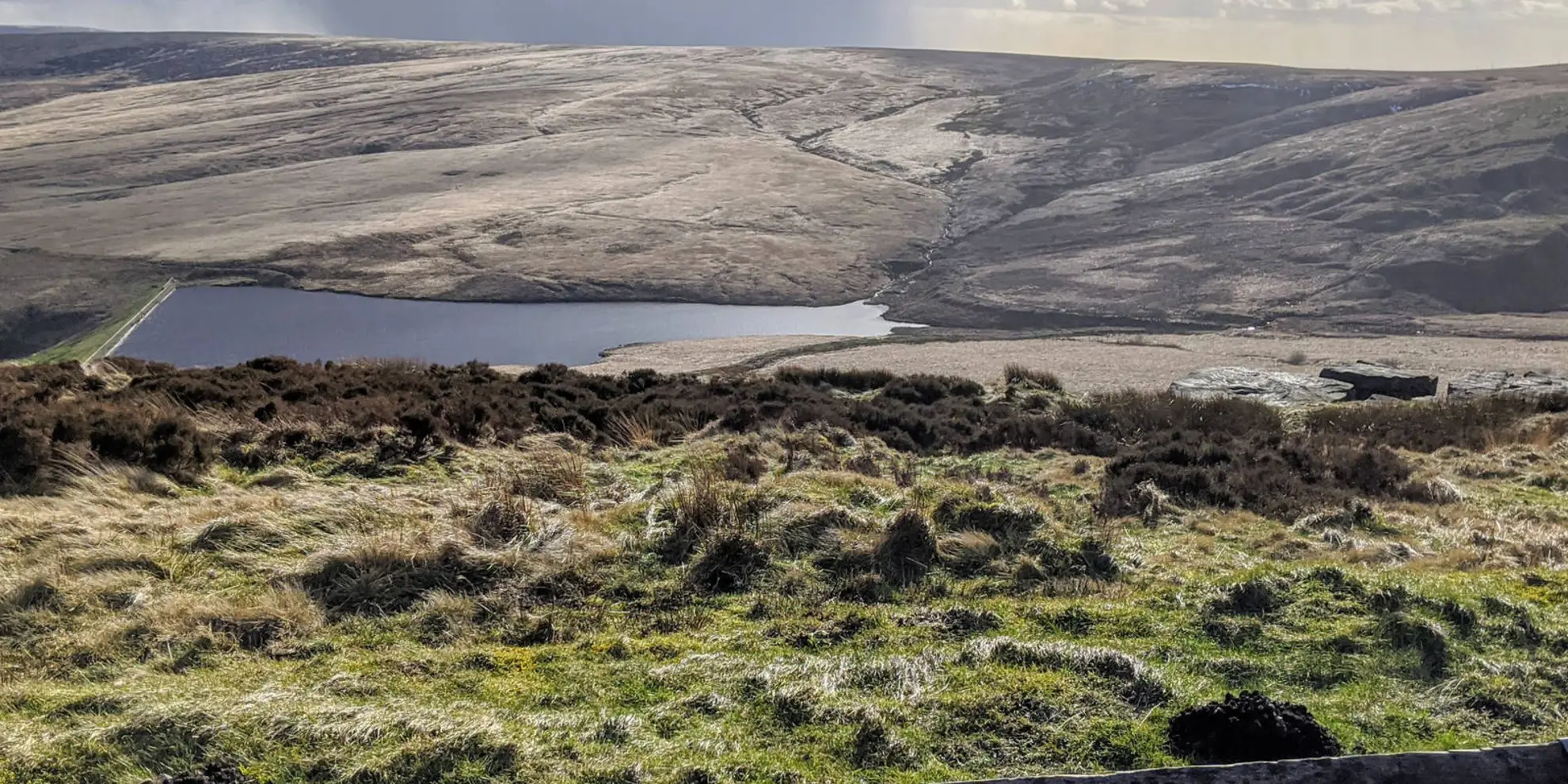 An image depicting the trail Marsden Moor - March Haigh - Oldham Way - Standedge and Pule Hill and its surrounding area.