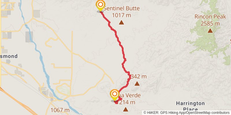 Sky Islands Traverse stage 17 Map
