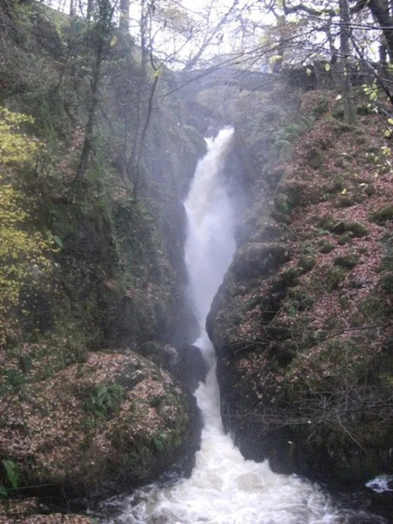 An image depicting the trail Aira Force and Aira Beck and its surrounding area.