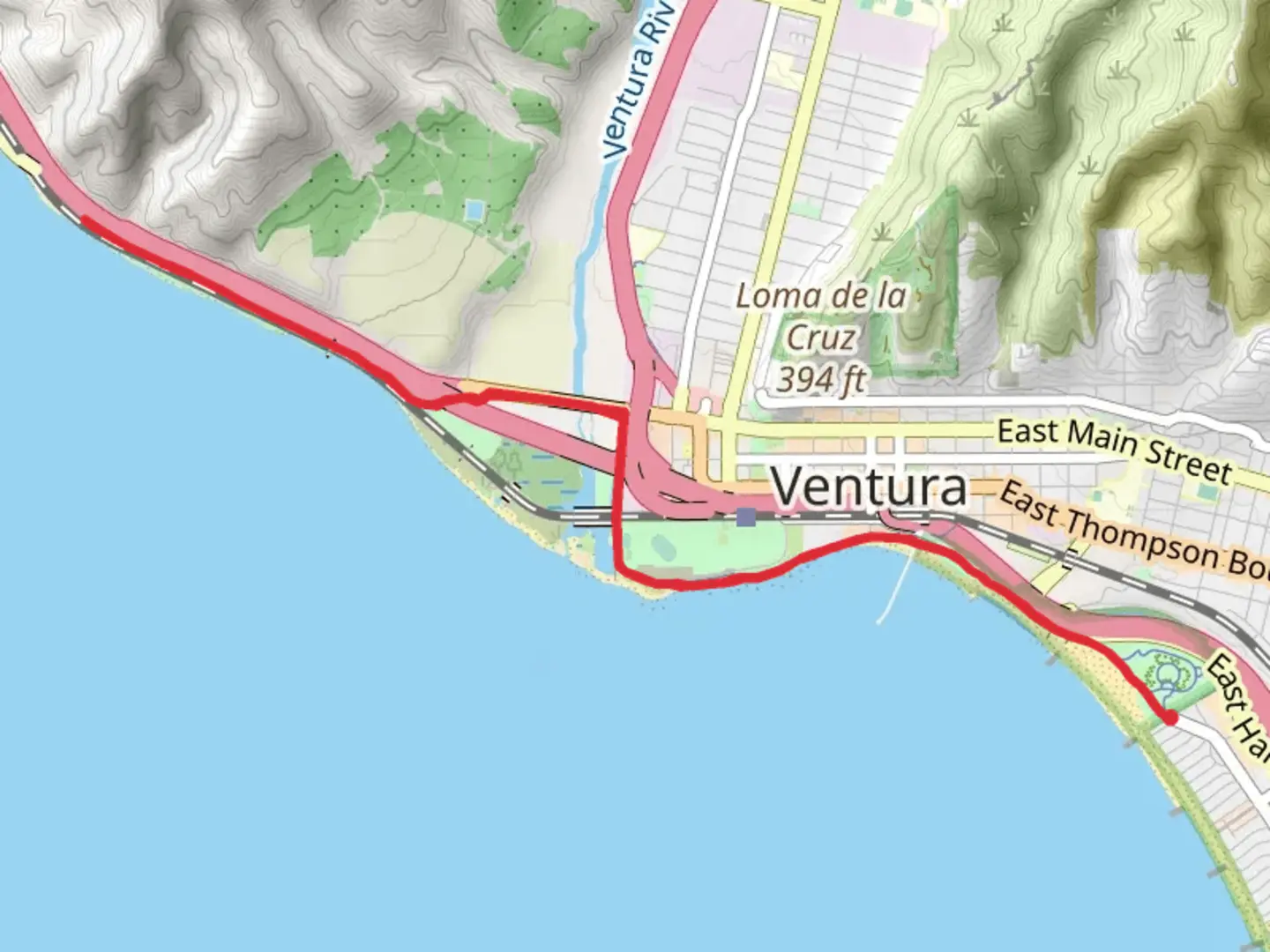 An image depicting the trail Omer Rains Coastal Way and its surrounding area.