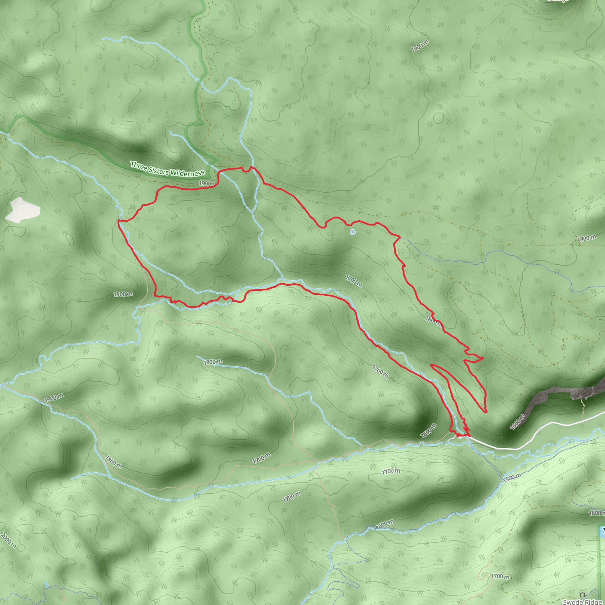 North Fork Trail and Farewell Trail Loop mobile static map