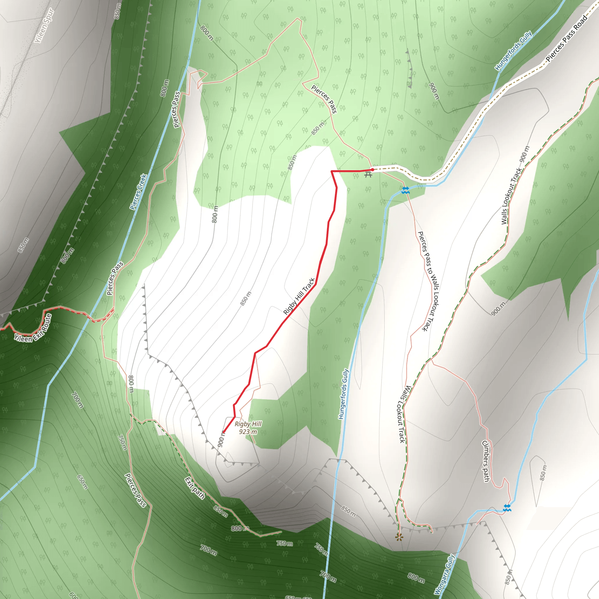 Rigby Hill Track mobile static map