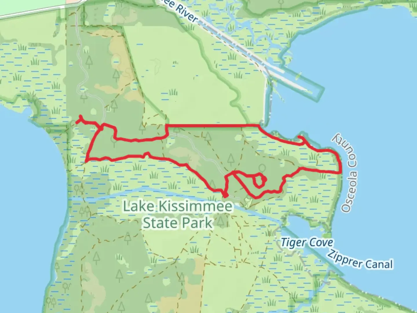 An image depicting the trail Gobbler Ridge Trail and Park Drive Loop and its surrounding area.