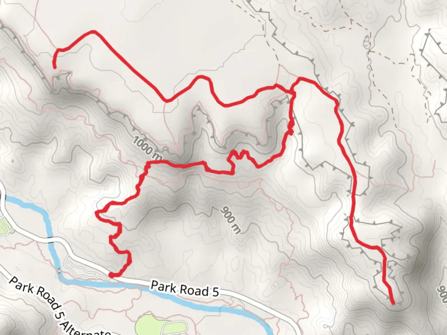 An image depicting the trail Fortress Cliff and Rock Garden Trail and its surrounding area.