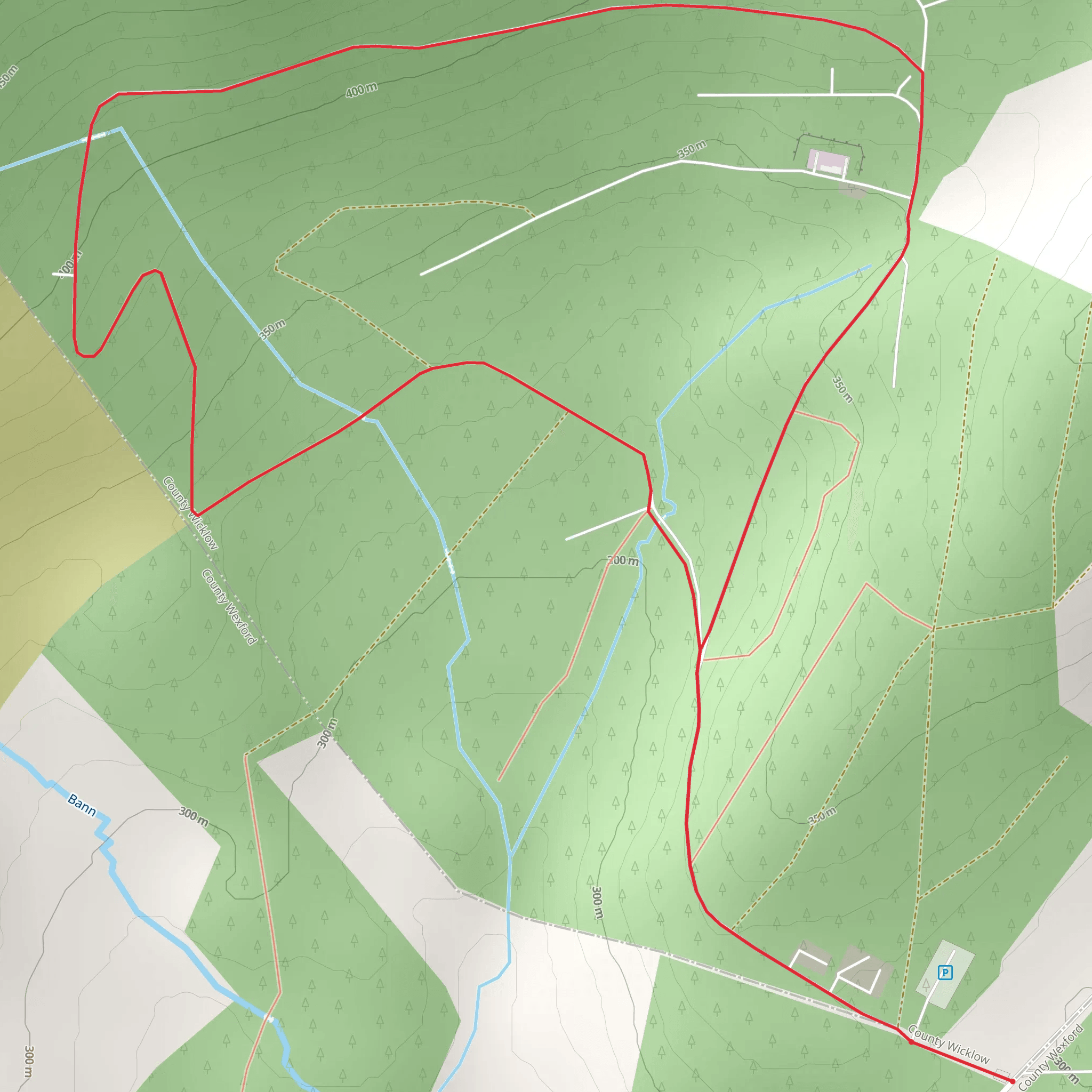 Raheenleagh Trails - Bann River Trail mobile static map