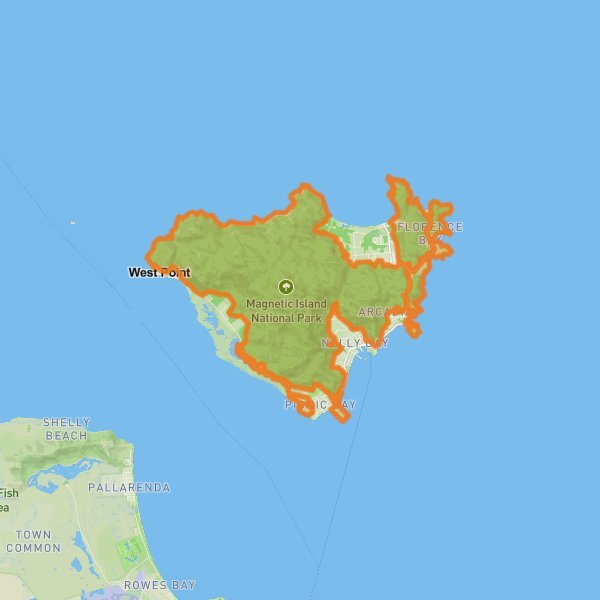 Magnetic Island National Park mobile static map