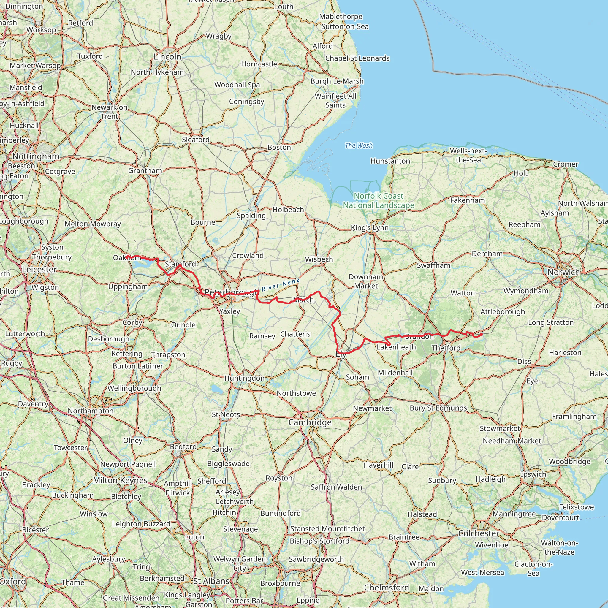 Hereward Way mobile static map