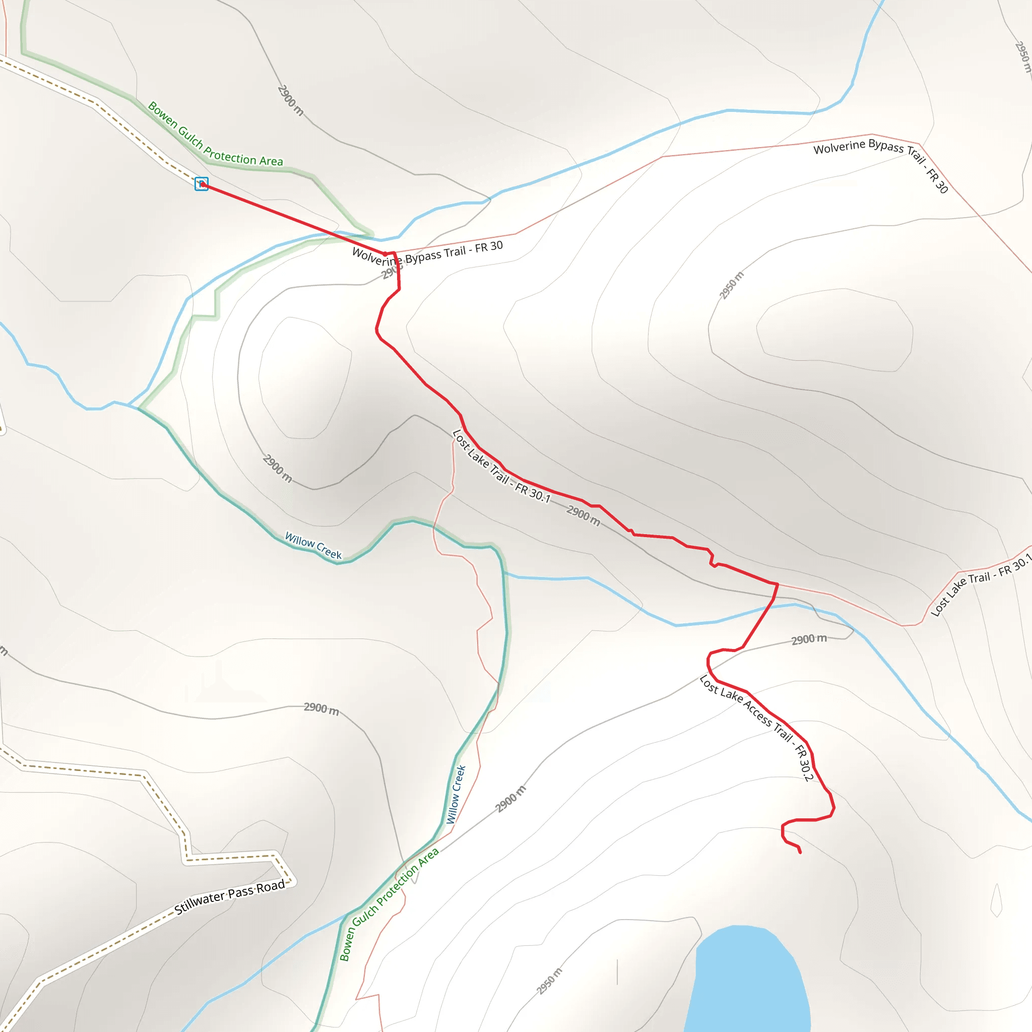 Lost Lake Access Trail mobile static map