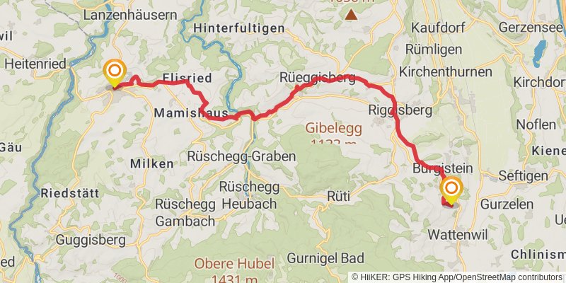 Camino Rheineck - Geneva stage 17 Map