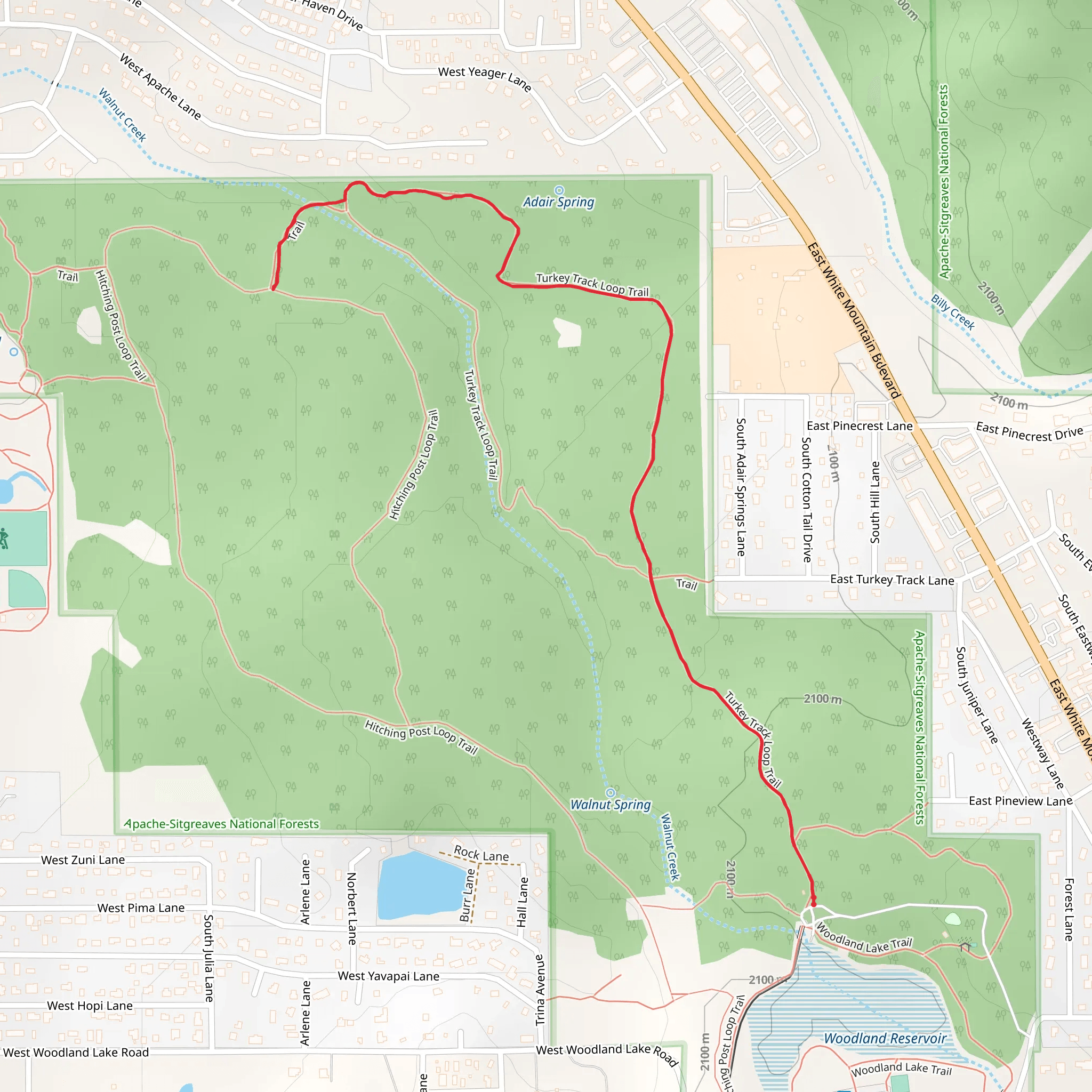 Turkey Track Trail mobile static map