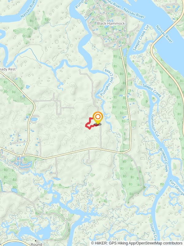 Pumpkin Hill Creek Preserve State Park Loop Trail mobile static map