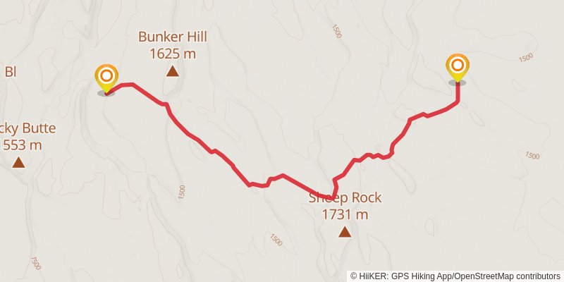 Oregon Desert Trail stage 10 Map
