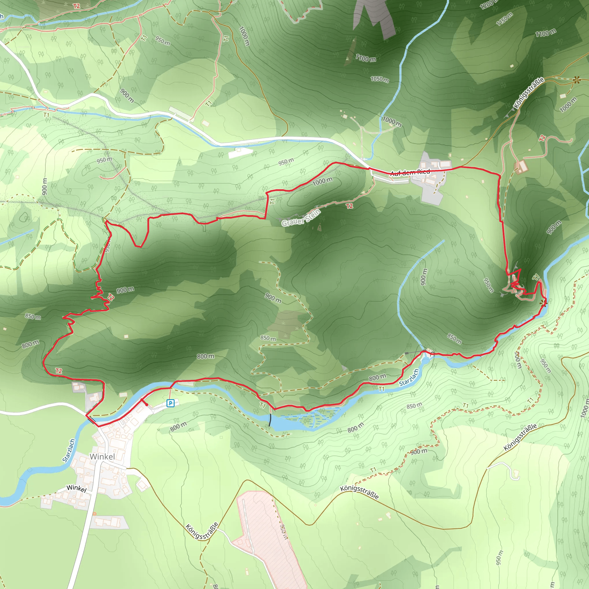 Wanderwegenetz Sonthofen and Starzlachklamm Wanderweg Loop mobile static map