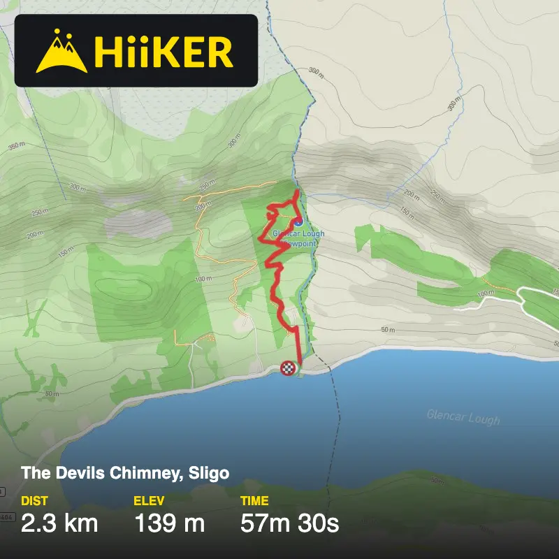 A map preview of the recording The Devils Chimney, Sligo.
