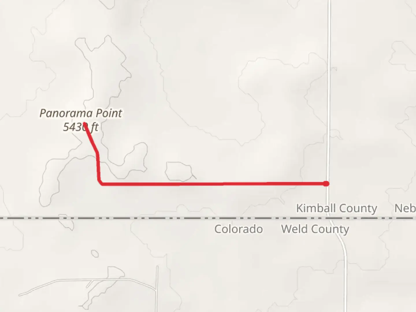 An image depicting the trail Panorama Point and its surrounding area.