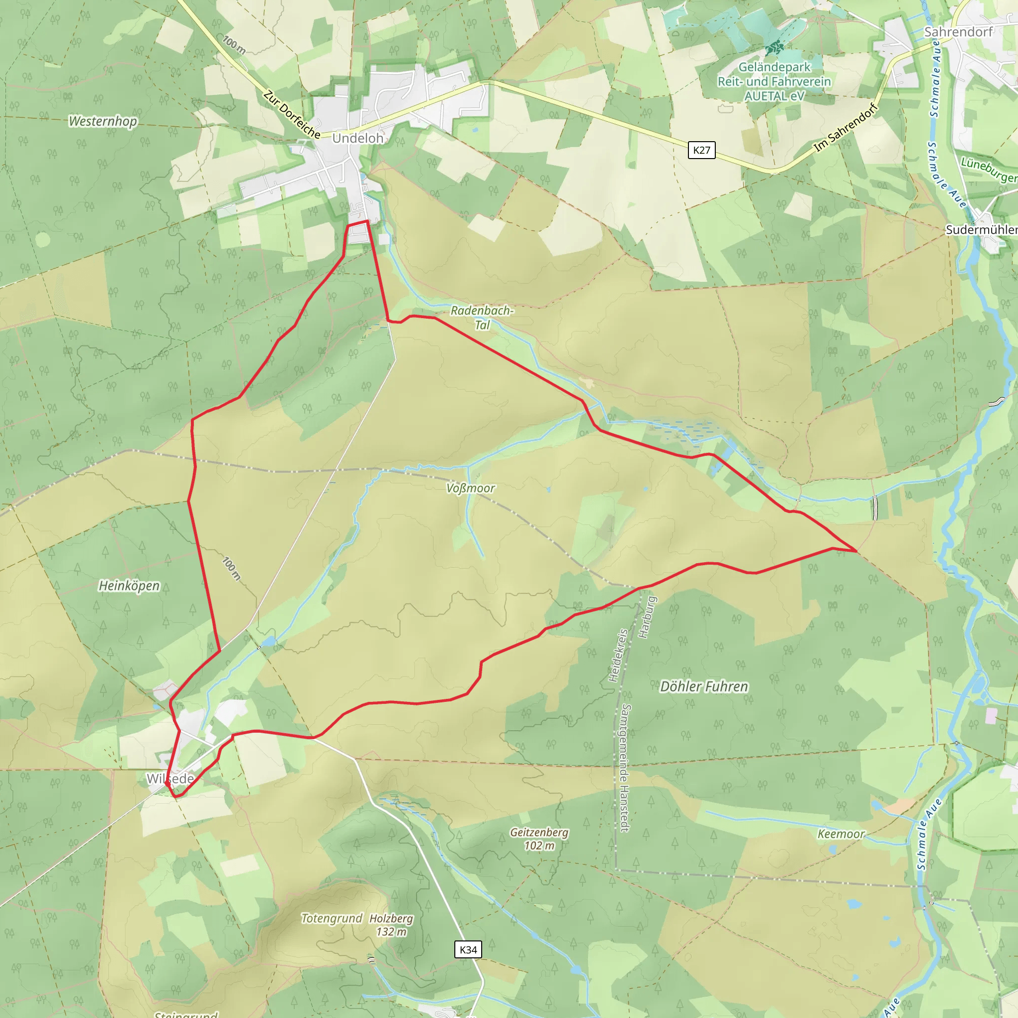 Undeloh and Pastor Bode Weg mobile static map