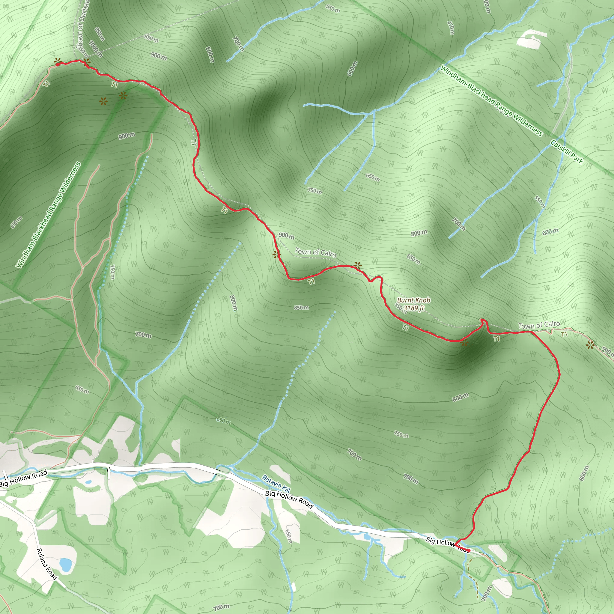 Windham High Peak Trail mobile static map