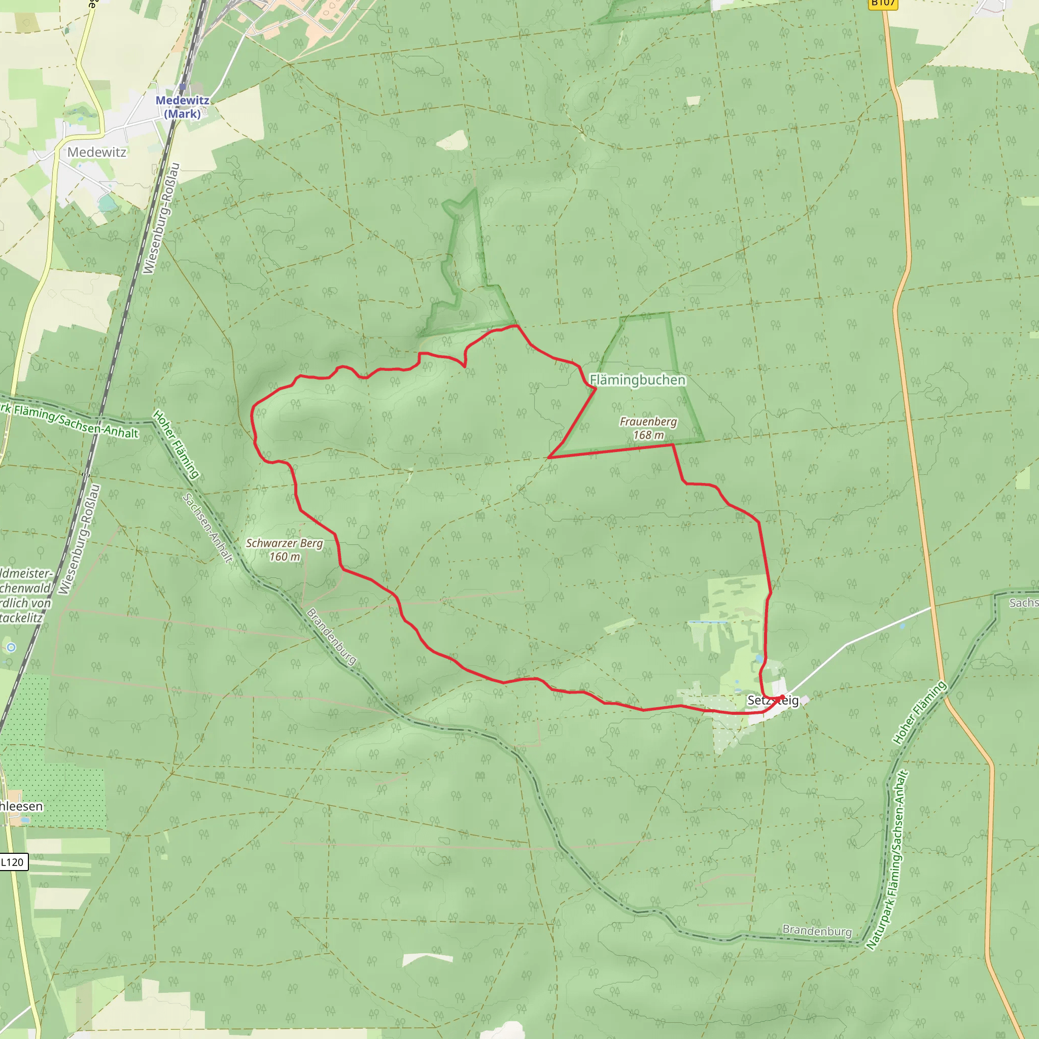 Findlings Wanderweg mobile static map