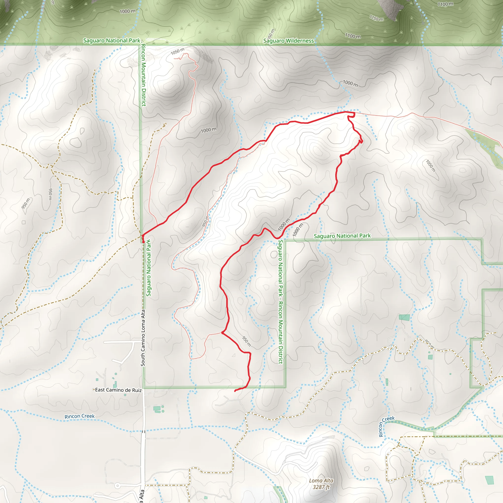 Ruiz Trail via Hope Camp Trail mobile static map