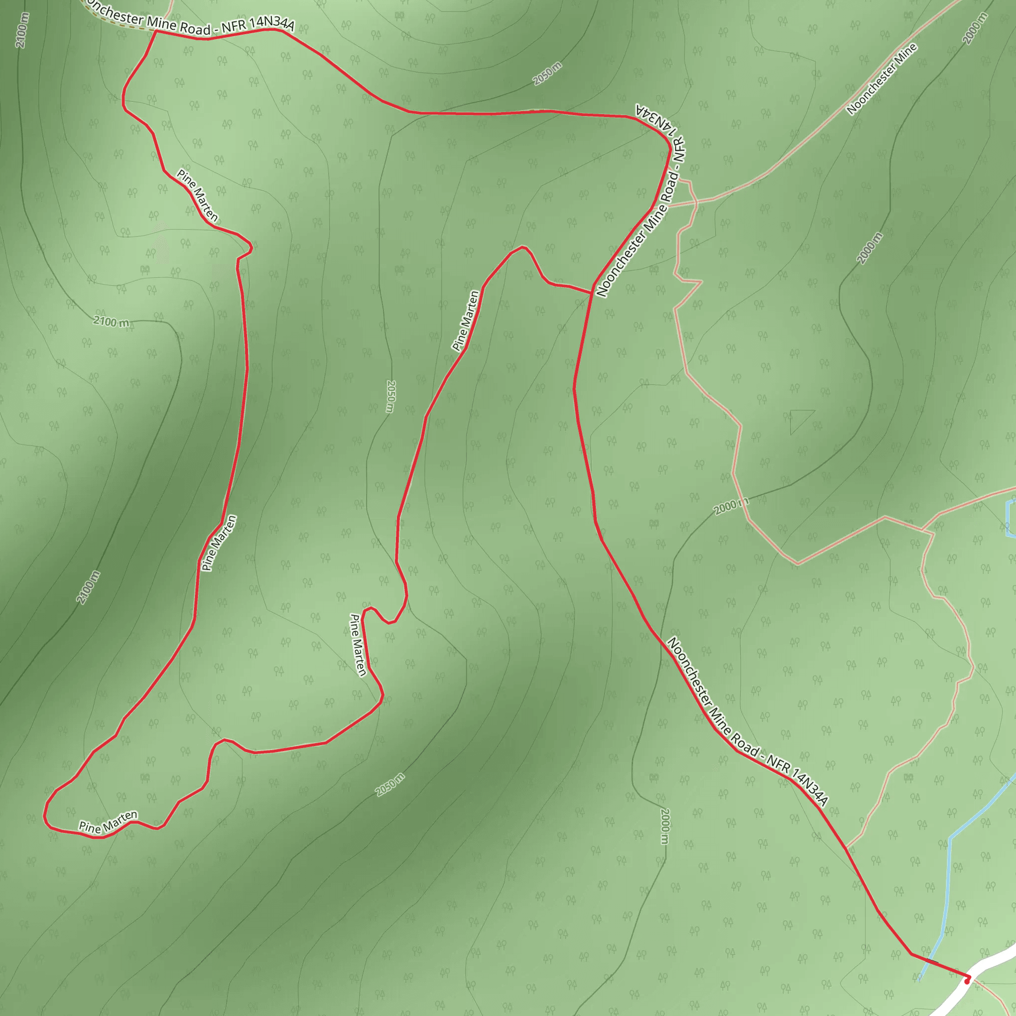 Pine Marten Loop mobile static map