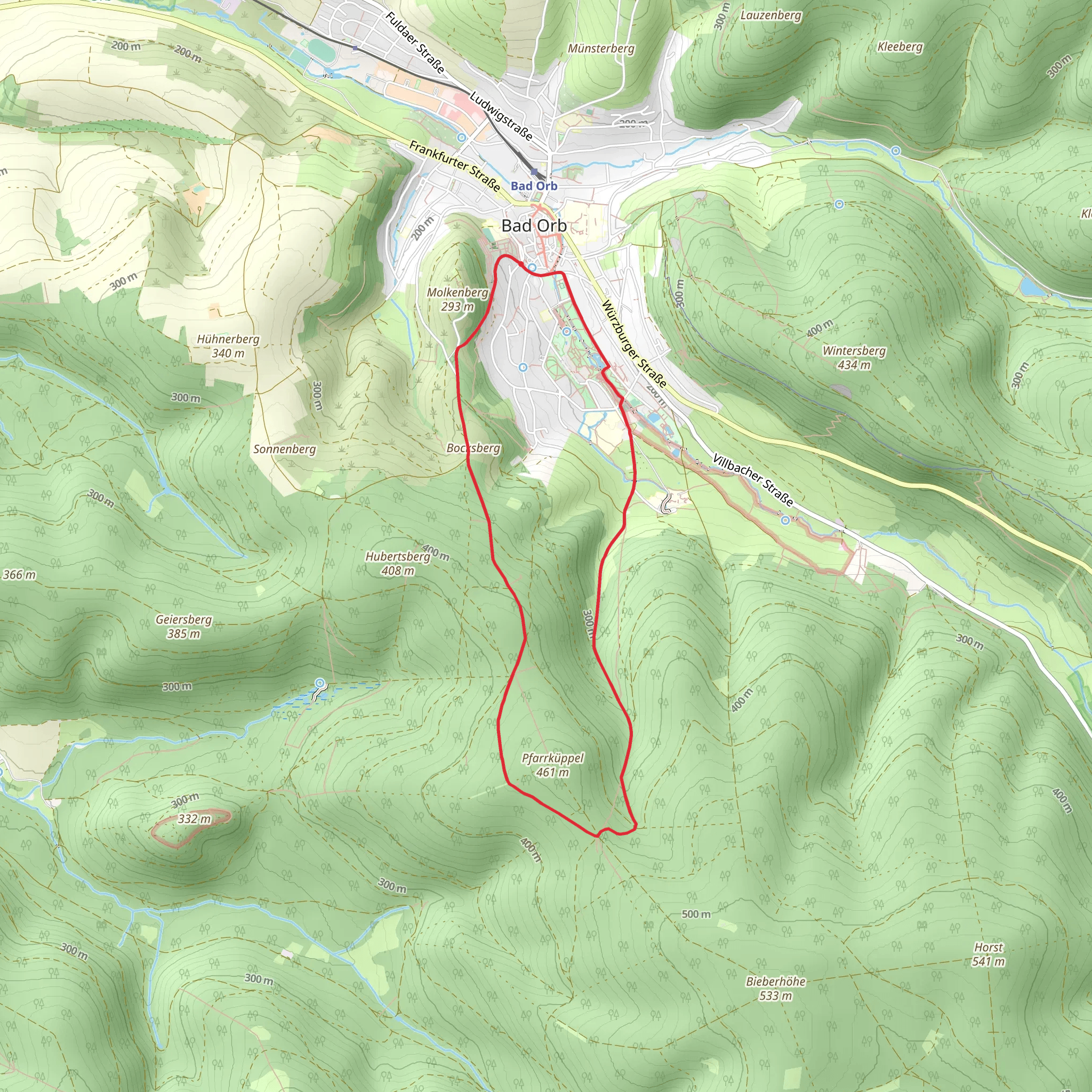 Wanderwege Bad Orb Keiler mobile static map