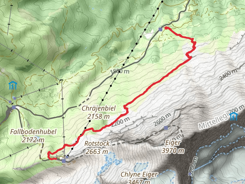 Eiger Trail mobile static map