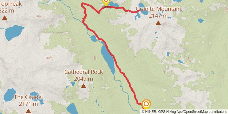 Tuck and Robin Lake via Deception Pass Trail stage 2 Map
