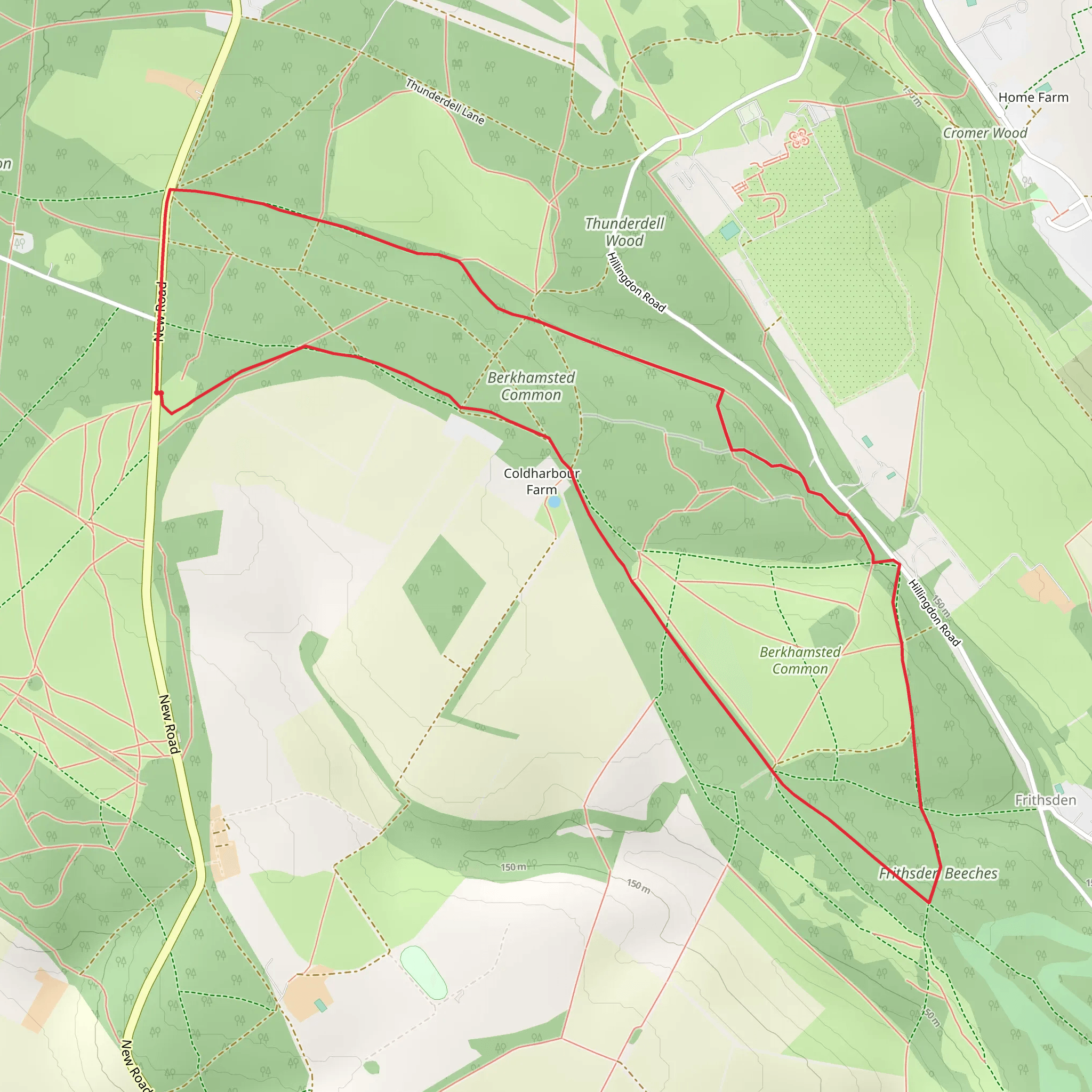 Battle of Berkhamsted Common Trail mobile static map