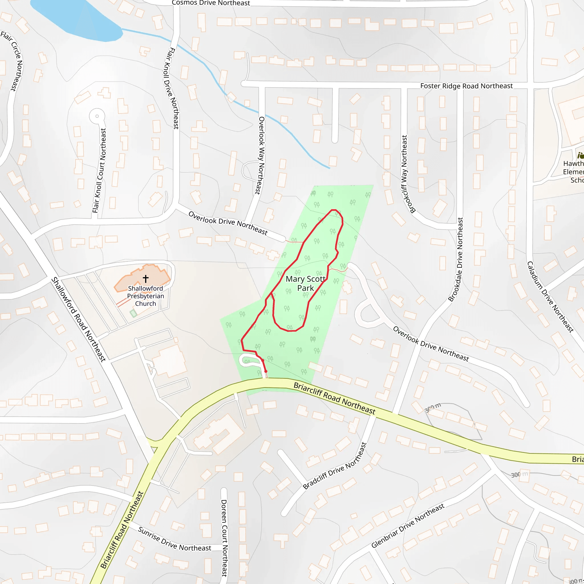 Mary Scott Nature Preserve Loop mobile static map