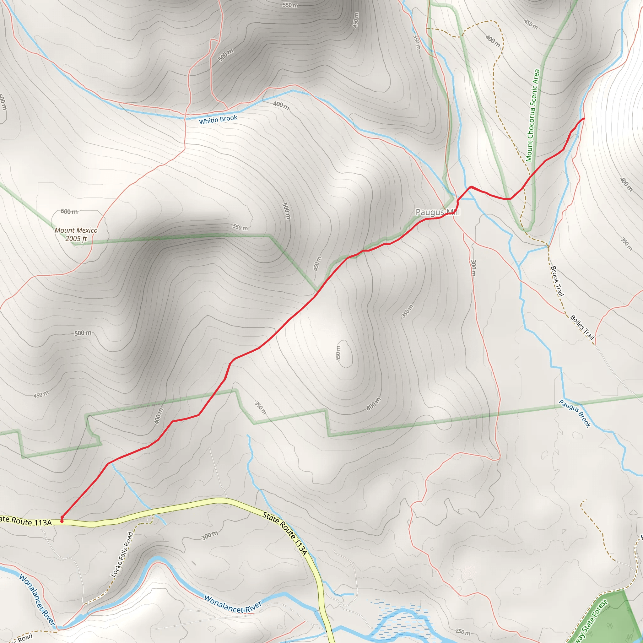 Bickford Trail mobile static map