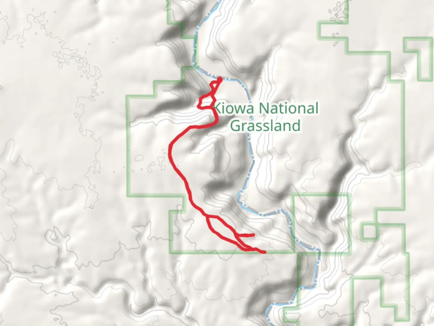 An image depicting the trail Canadian River and Canon Vercere Walk and its surrounding area.