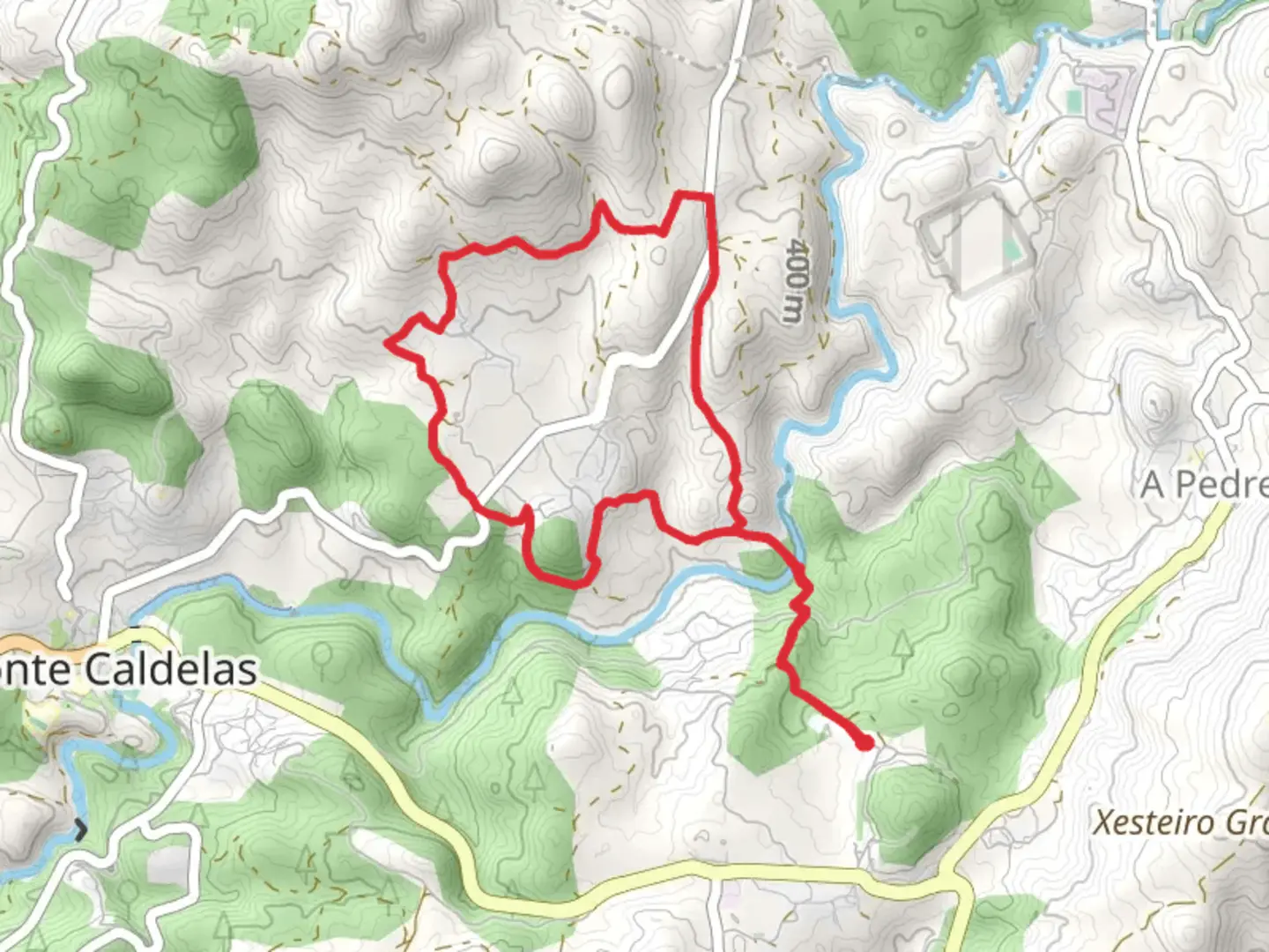 An image depicting the trail PR G 109 Ruta das Almiñas e do Foxo do Lobo and its surrounding area.