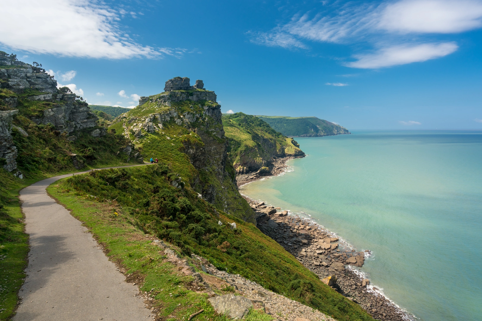 An image depicting the trail Lynton and Lynmouth Hike Walk and its surrounding area.