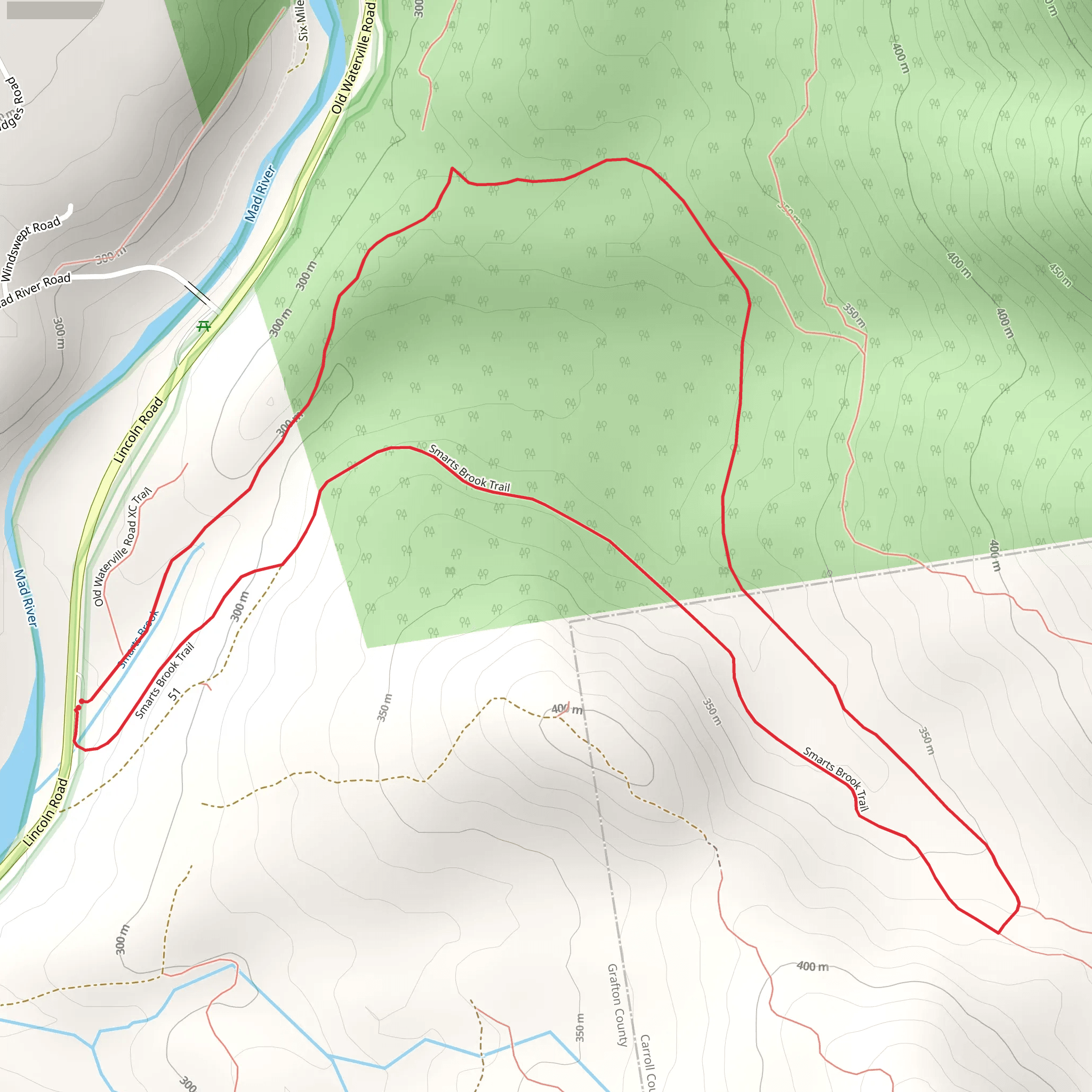 Yellow Jacket Trail mobile static map
