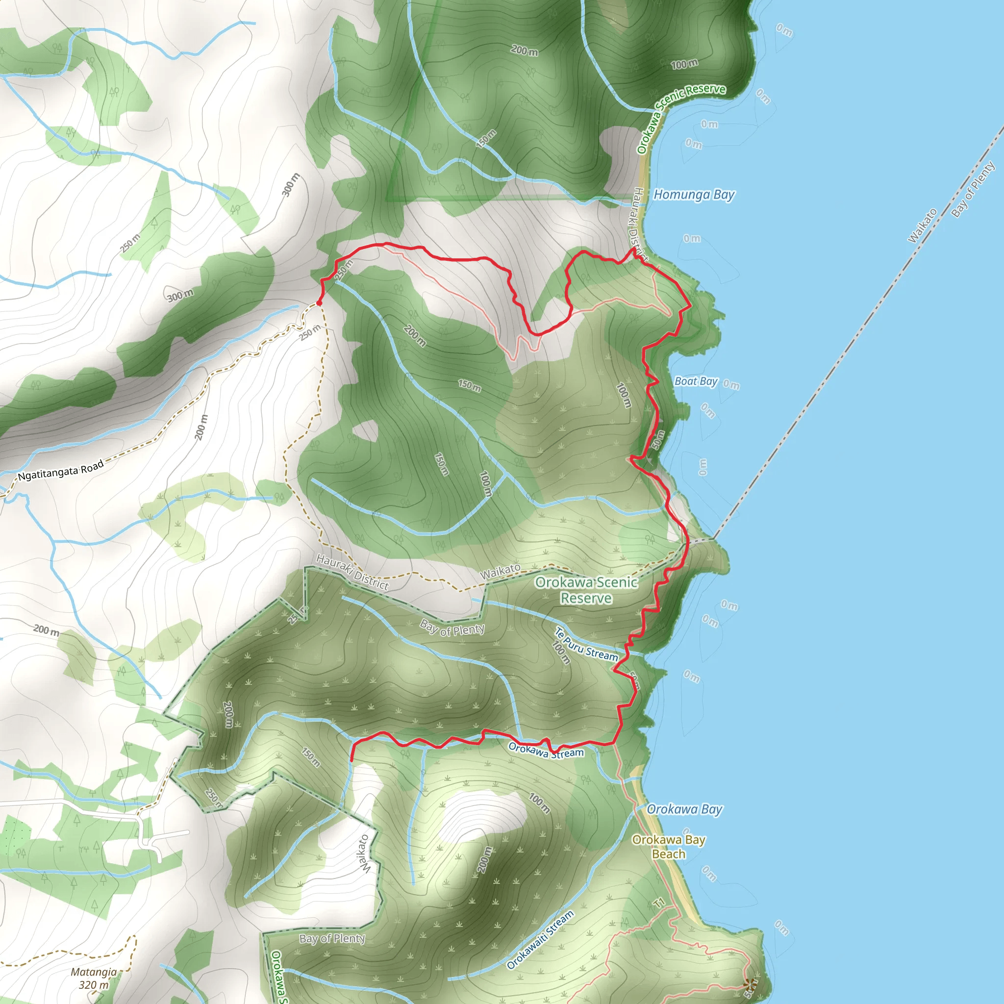 Homunga Bay Track to Wright Falls mobile static map