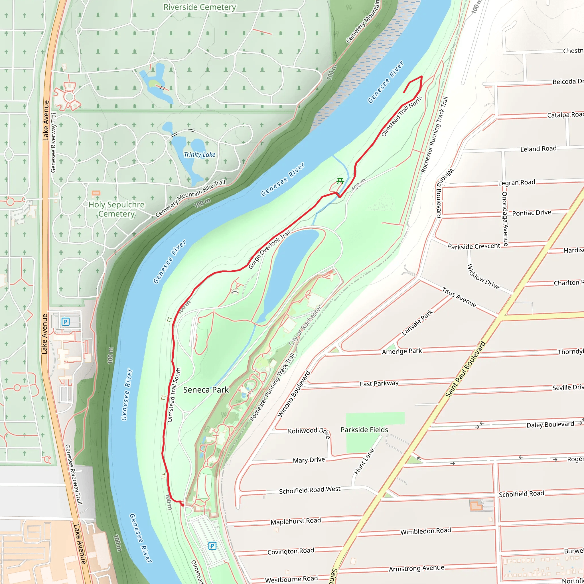 Genesee River Walk mobile static map