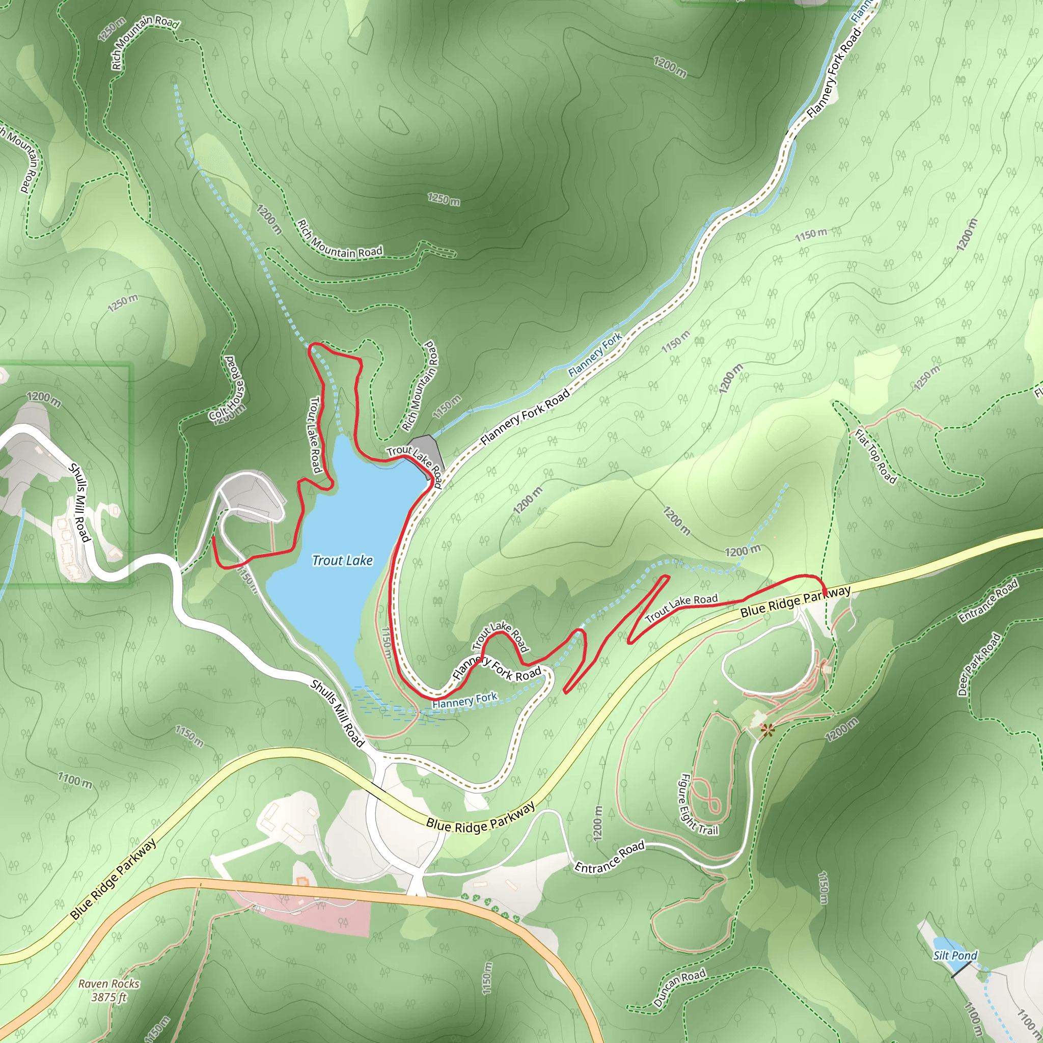 Trout Lake Road mobile static map