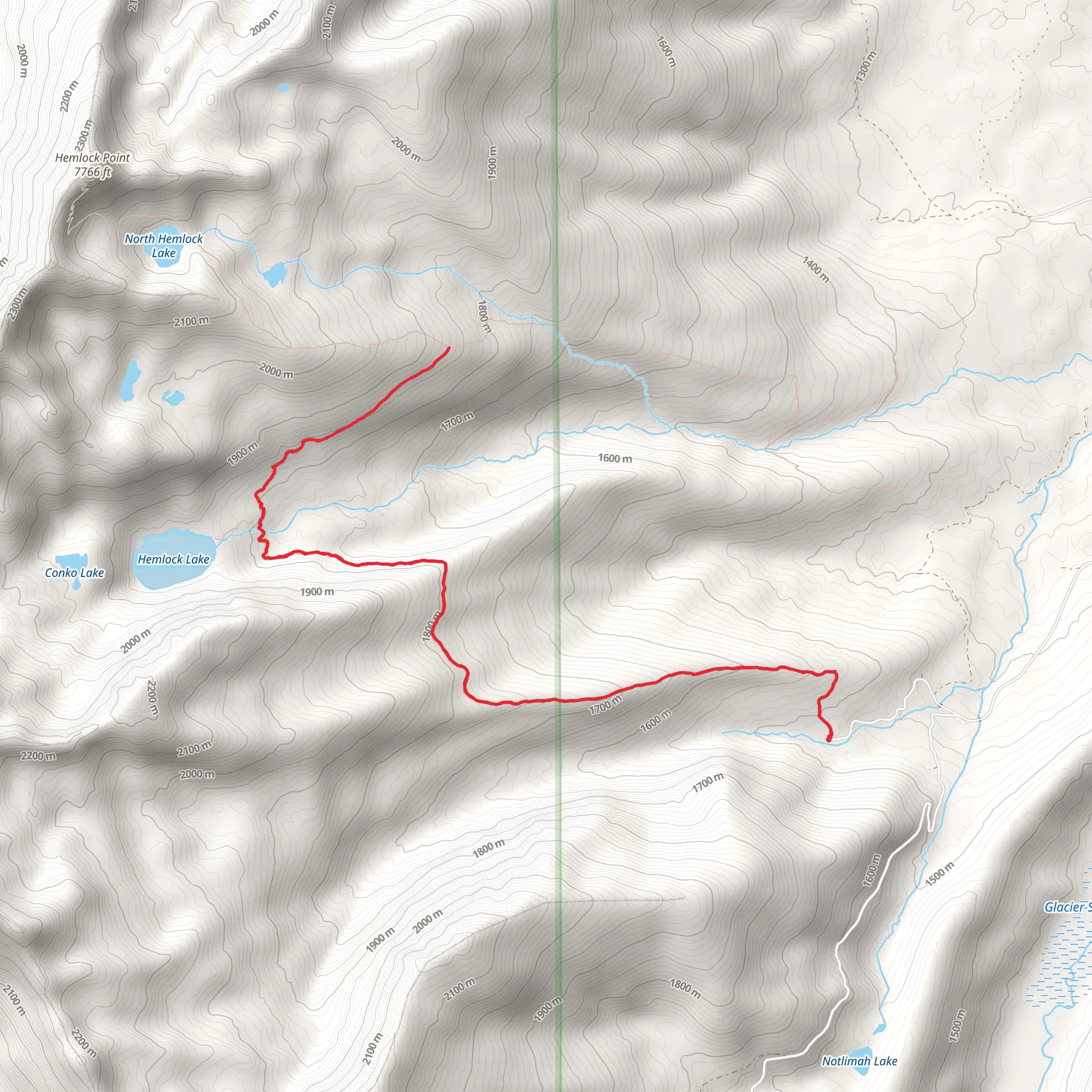 Hemlock Lake Trail mobile static map