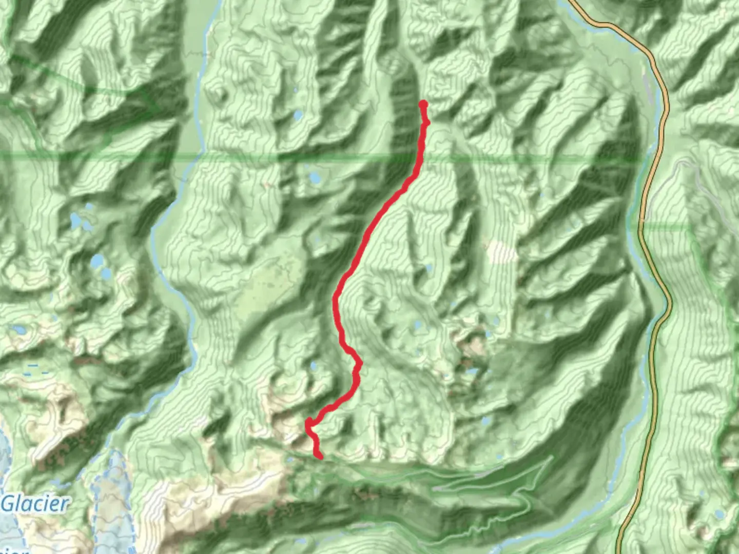An image depicting the trail Huckleberry Creek Trail - Long and its surrounding area.