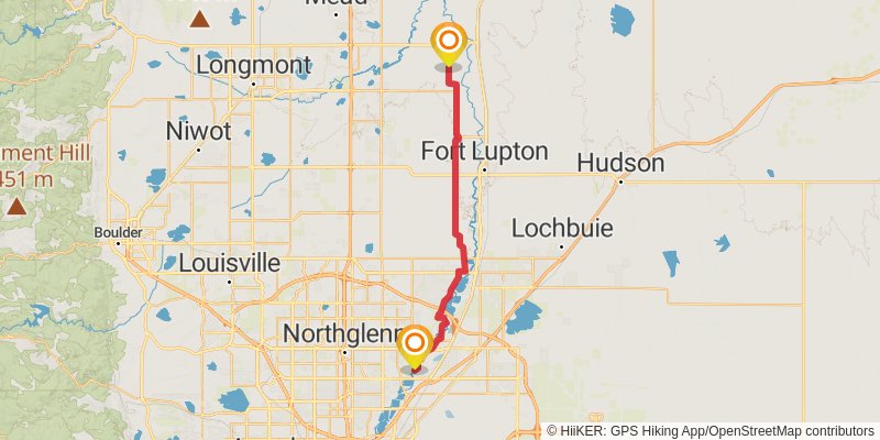 American Discovery Trail - North stage 74 Map