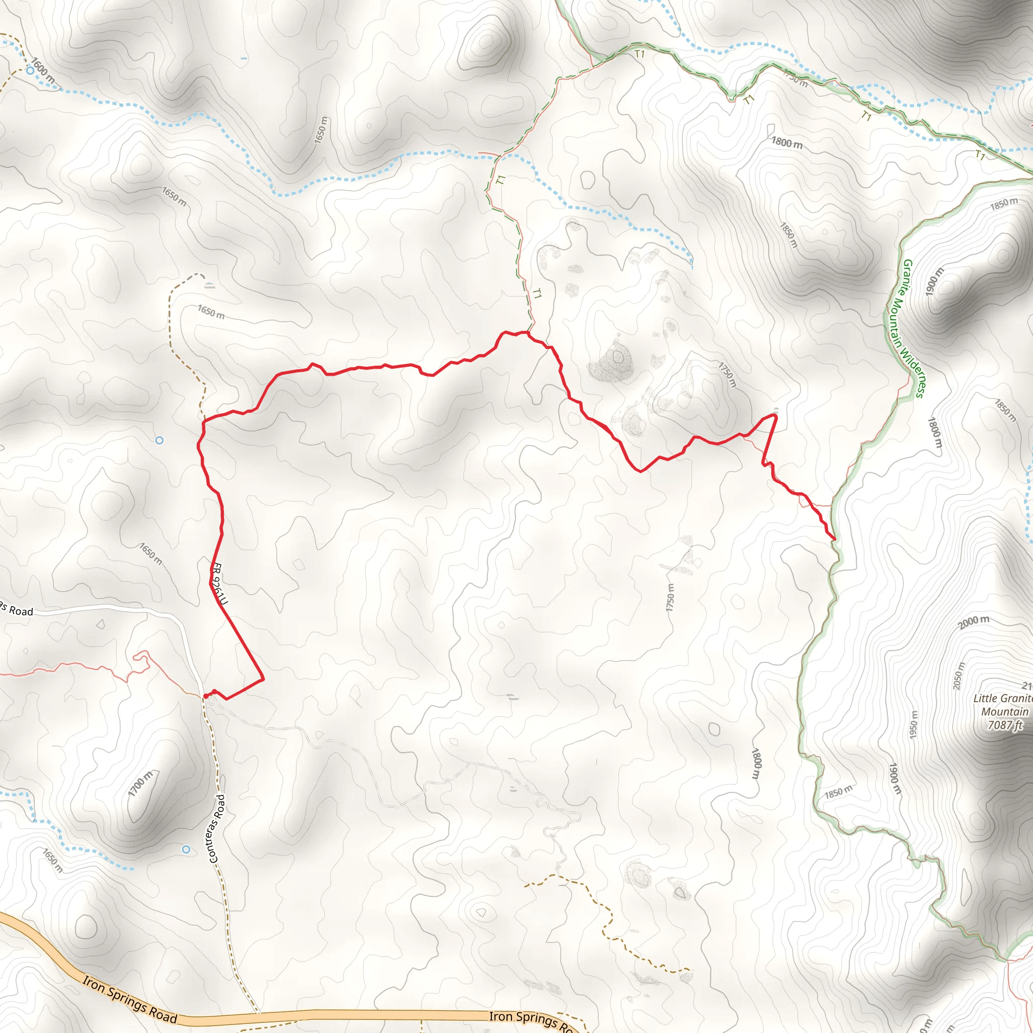 Upper Pasture Trail mobile static map