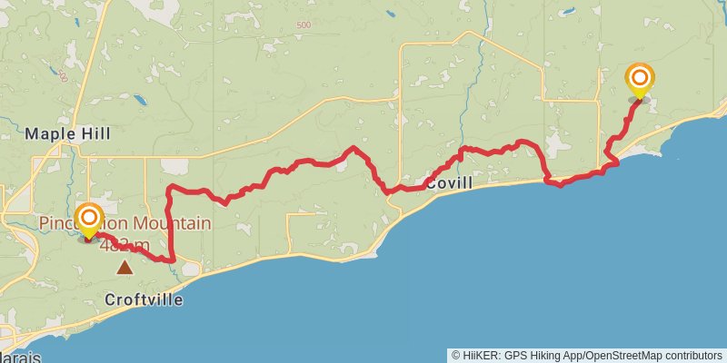 Superior Hiking Trail stage 18 Map