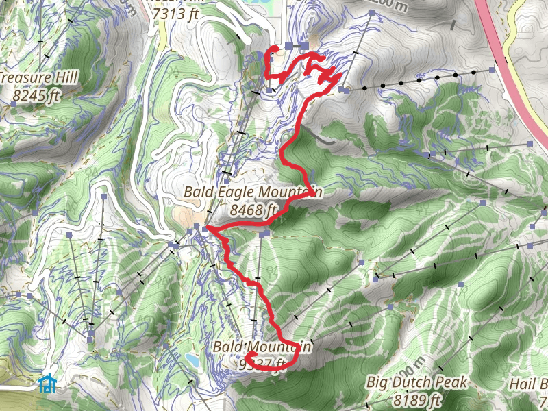 Bald Eagle Mountain via Deer Crest and Silver Lake Loop
