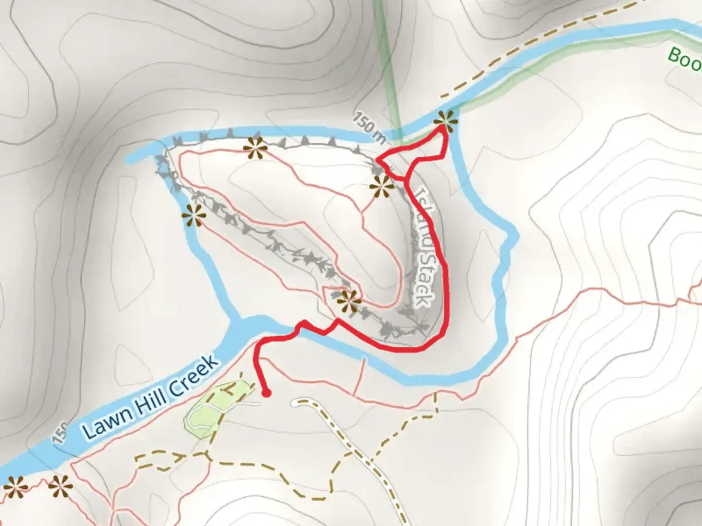 An image depicting the trail Wild Dog Dreaming Track and its surrounding area.